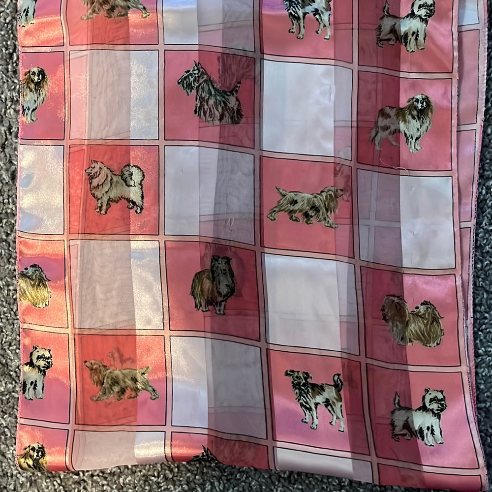 Pink Scarf with dog’s